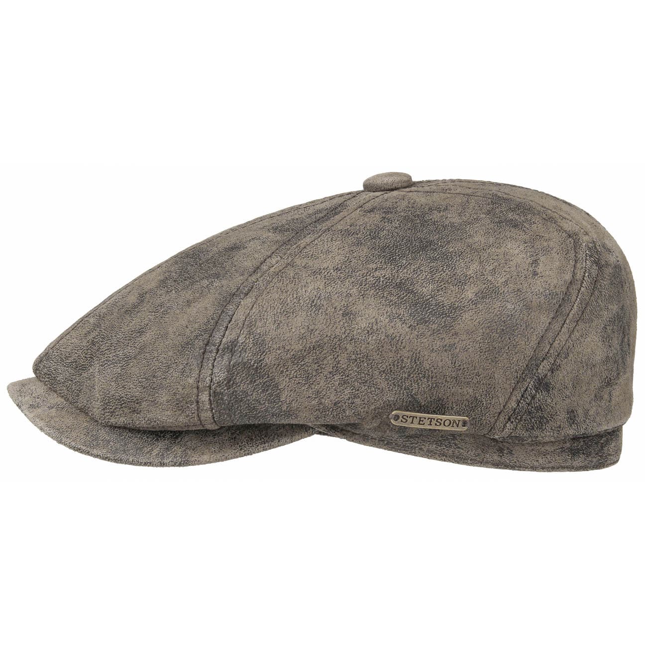 Stetson 6647103-62 Mccook leather cap brown gubbkeps