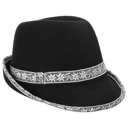 Bayerischer Oktoberfest Hut - Fedora Filzmütze Mit Feder Für Damen & Herren (Größe S/M)