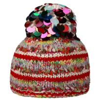 Loresa Paillettes Beanie mit Bommel by GREVI | 119,00 �