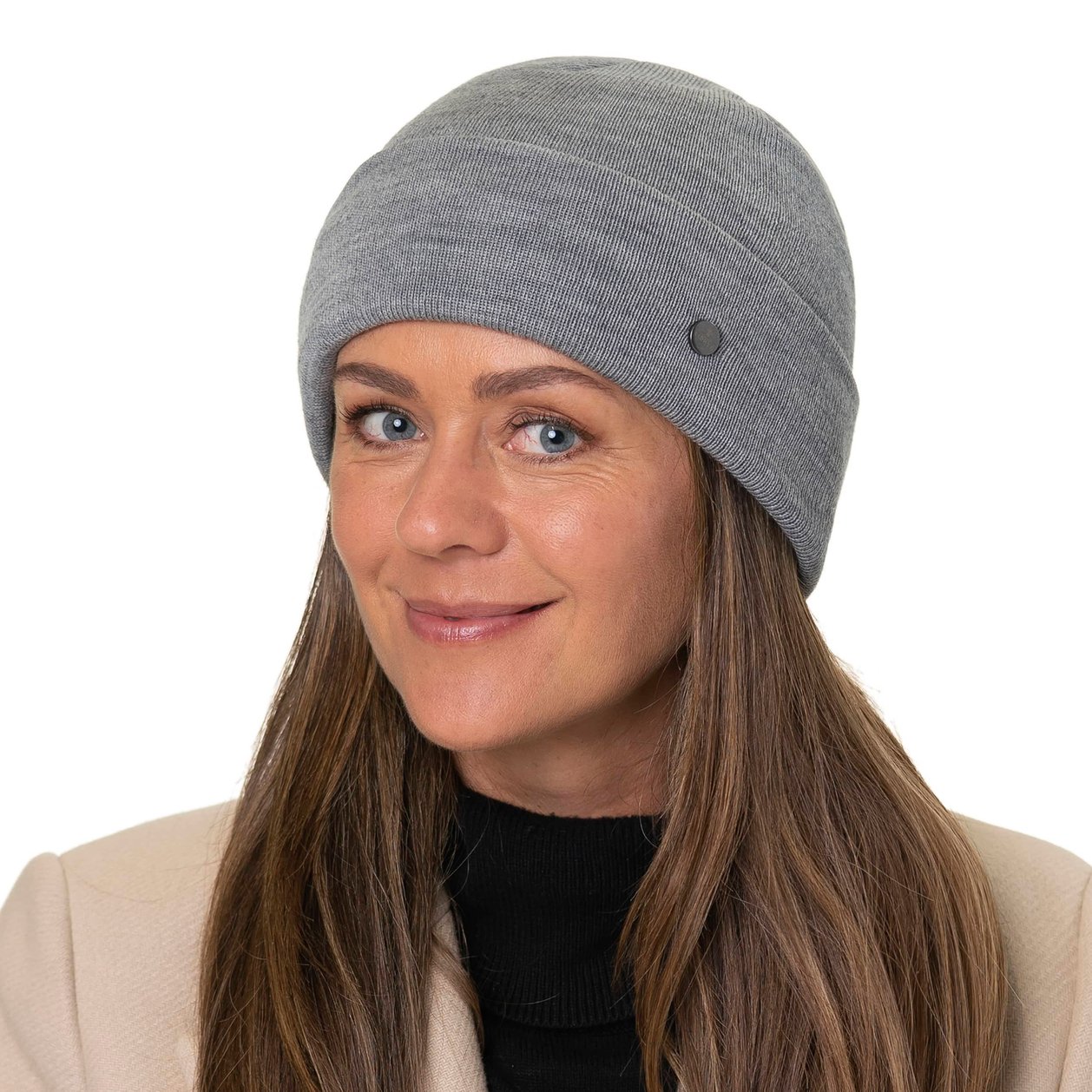 LIERYS Fine Merino Colour Umschlagmütze - Wintermütze Damen/Herren