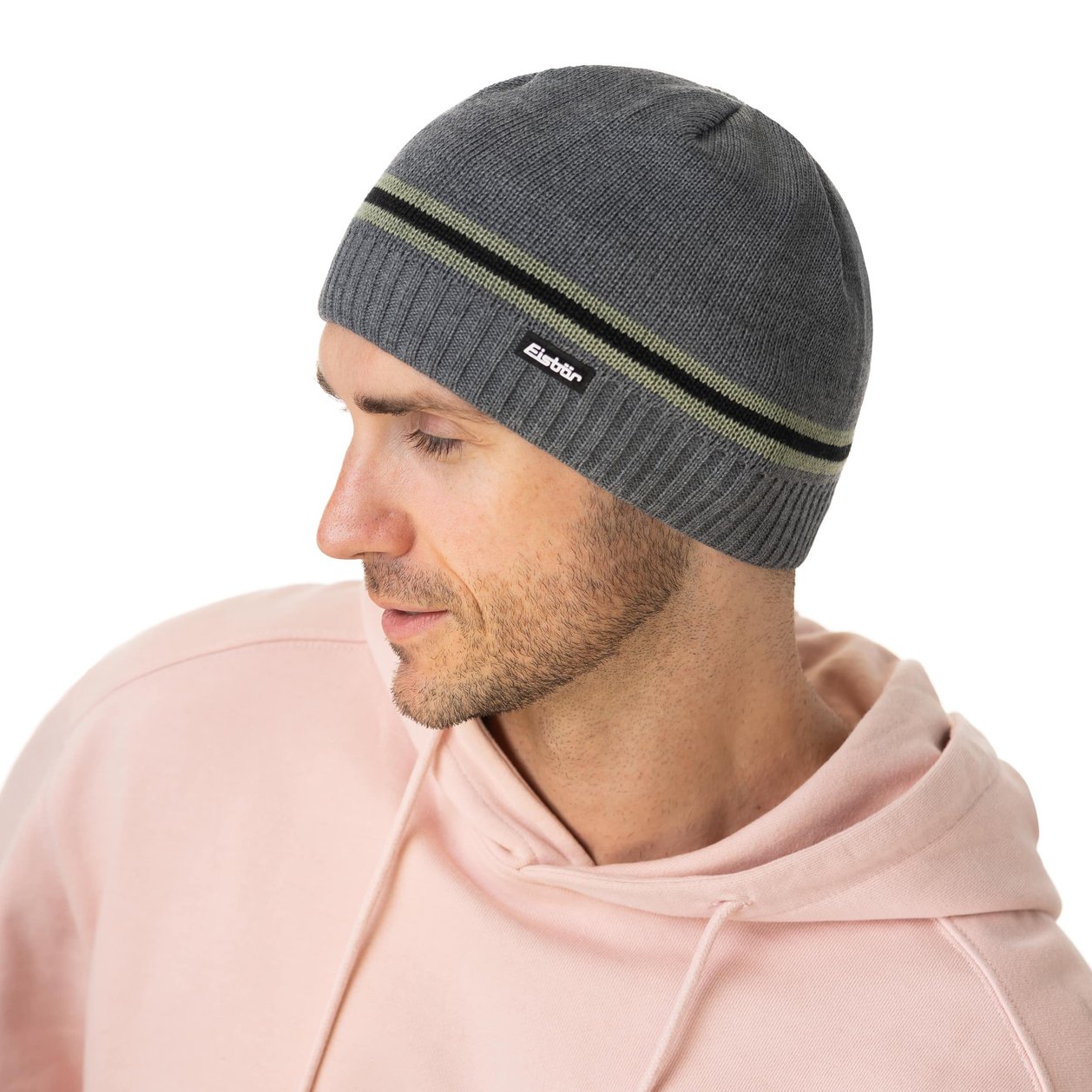 DeLux SOCK MONKEY HAT Knit Gray ADULT Costume Ski Cap